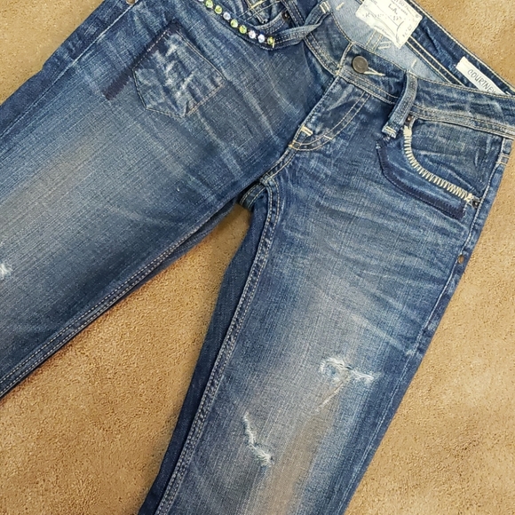 Taverniti So Jeans distressed flared leg, Sz 25 - Picture 10 of 16
